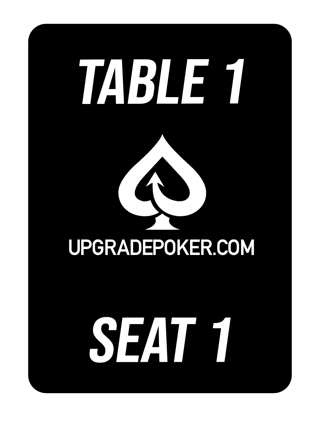 Tournament Seating Cards